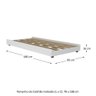 Cama Auxiliar Solteiro para Colchão 78 x 188cm Multimóveis CR35091 Branco - 2