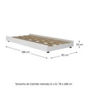 Ver imagem 2 de Cama Auxiliar Solteiro para Colchão 78 x 188cm Multimóveis CR35091 Branco