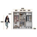 Ver imagem 2 de Guarda Roupa Casal Palazzo 3 Portas 6 Gavetas Neve – Novo Horizonte