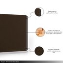 Ver imagem 3 de Cabeceira Design para Cama Queen Bezos Pés em Madeira Veludo Marrom G91 - Gran Belo
