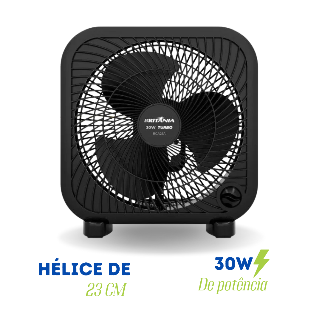 Ventilador Mesa Circulador 23cm Silencioso Portátil Turbo - 4