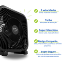 Ver imagem 2 de Ventilador Mesa Circulador 23cm Silencioso Portátil Turbo