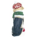 Ver imagem 2 de Cachorrinho Natalino com Boina e Cachecol Branco Decorativo 18cm
