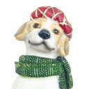 Ver imagem 6 de Cachorrinho Natalino com Boina e Cachecol Branco Decorativo 18cm
