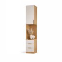 Ver imagem 4 de Armário Modular Mesa de Cabeceira Direita/Esquerda 1 Porta 3 Gavetas 100% MDF Clean Altezza