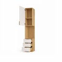 Ver imagem 3 de Armário Modular Mesa de Cabeceira Direita/Esquerda 1 Porta 3 Gavetas 100% MDF Clean Altezza