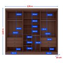 Ver imagem 5 de Guarda-Roupa Casal 100% MDF 6 Portas 6 Gavetas Paris Plus Marrom/Castanho/Off White