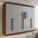 Ver imagem 7 de Guarda-roupa Casal 100% Mdf 6 Portas 6 Gavetas Paris Plus
