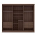 Ver imagem 4 de Guarda-Roupa Casal 100% MDF 6 Portas 6 Gavetas Paris Plus Marrom/Castanho/Off White