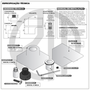 Ver imagem 7 de Kit 2 Acabamento para Banheiro Alavanca Quadrado Dourado Brilhante Registro Chuveiro Padrão Docol