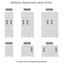 Ver imagem 6 de Guarda-roupa Infantil 122cm com Vidro 4 Portas e 2 Gavetas Aurora Multimóveis Mp4498 Branco
