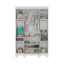 Ver imagem 5 de Guarda-roupa Infantil 122cm com Vidro 4 Portas e 2 Gavetas Aurora Multimóveis Mp4498 Branco