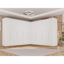 Ver imagem 1 de Guarda Roupa Casal Modulado de Canto 15 Portas 6 Gavetas MDP Branco Multimóveis 316cm