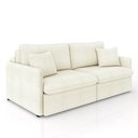 Ver imagem 2 de Sofá Reclinável e Retrátil Gandalf Bipartido 214cm Caixa Zero com Almofadas Bouclê Off White G33 - G
