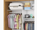 Ver imagem 4 de Guarda Roupa Casal 3 Portas de Correr 9 Gavetas 208cm Anjos Cinamomo/Off White - Carioca Móveis