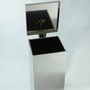 Ver imagem 3 de Lixeira Quadrada Pedal 30l de Aço Inox