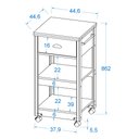 Ver mais imagens de Carrinho auxiliar estética Ditália BA-130 cor:branco