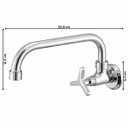 Ver imagem 4 de Torneira Cozinha Parede Tríade 1/4 de Volta 27400 Meber - Cromado