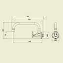 Ver imagem 5 de Torneira Cozinha Parede Tríade 1/4 de Volta 27400 Meber - Cromado