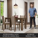 Ver imagem 4 de Conjunto Sala de Jantar Mesa Tampo de Vidro 4 Cadeiras Rustic/crema/hibiscos Suzy Madesa