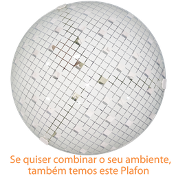 Arandela Moderna Solaris Calha Vidro Curvo Tema Mini Xadrez - 3