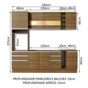 Ver imagem 4 de Armário de Cozinha Completa 240cm Rustic Lazio Madesa 02