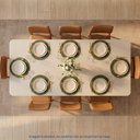 Ver imagem 2 de Mesa de Jantar Retangular 8 Lugares 210cm MDF/Vidro Tali CabeCasa MadeiraOriginals Bege