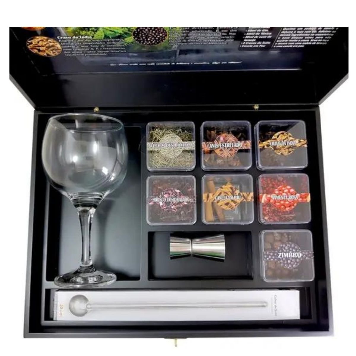 Kit Gin Premium: Taça, Dosador, Colher e 6 Especiarias Selecionadas - 4