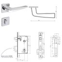 Ver imagem 2 de Fechadura Externa Chevron 1098508/55 - Cromado Arouca