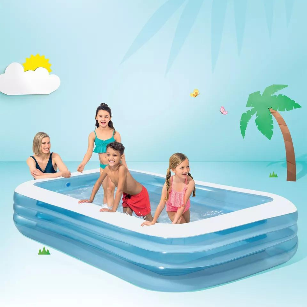 Piscina Inflável Intex 1050l Familiar 3,05m + Bomba Elétrica Voltagem:110v - 5