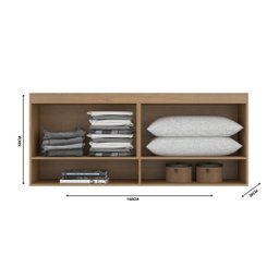 Roupeiro Modulado Selene Aereo 4 Portas 1,60mt Soluzione - 2