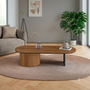 Ver imagem 2 de Mesa de Centro Ipê em Madeira Maciça Imbuia Mel Metal Preto