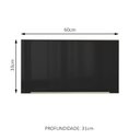 Ver imagem 2 de Armário Aéreo Madesa Lux 60 cm 1 Porta Basculante Rustic/Preto Cor:Rustic/Preto