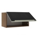 Ver imagem 4 de Armário Aéreo Madesa Lux 60 cm 1 Porta Basculante Rustic/Preto Cor:Rustic/Preto