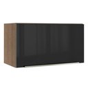 Ver imagem 1 de Armário Aéreo Madesa Lux 60 cm 1 Porta Basculante Rustic/Preto Cor:Rustic/Preto