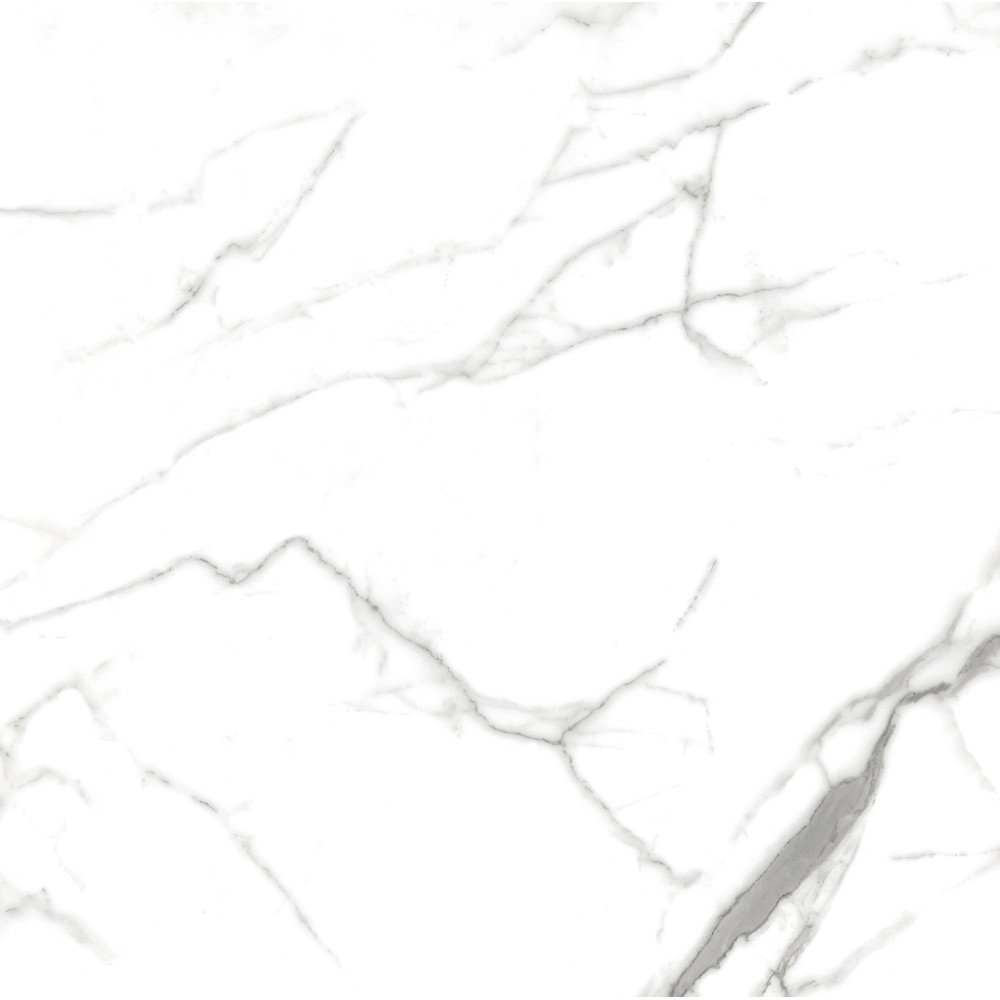 Porcelanato 70X70 Polido Carrara Cristal Retificado Extra MT V3 Até 30 Faces Cx-2,44m² Delta
