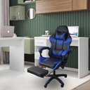 Ver imagem 7 de Cadeira Gamer Stillus Ergonômica com Apoio para Os Pés Azul
