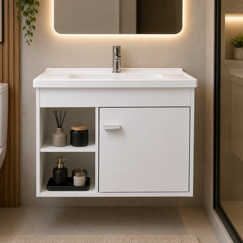 Gabinete para Banheiro com Pia Integrada Cannes- Branco