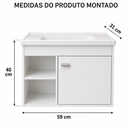 Ver imagem 5 de Gabinete para Banheiro com Pia Integrada Cannes- Branco
