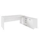 Ver imagem 3 de Mesa Escritório 1,70m Armário 1 Cx de Tomadas Pés Painel F5
