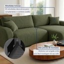 Ver mais imagens de Sofá Cama Modular Orgânico Retrátil 4 Lugares 230cm Base Madeira Maciça Cancún