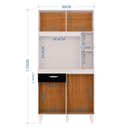 Ver imagem 3 de Armário para Cozinha Kit Duda 90 Cm Branco Preto - Poquema
