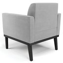 Ver imagem 5 de Poltrona Decorativa Base Madeira Preto Maressa Suede Cinza - Ibiza