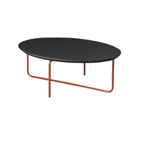 Mesa de Centro Oval Viena Laca Preta