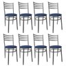 Kit Conjunto 8 Cadeiras de Jantar para Cozinha Mesa Bar Lanchonete Restaurante Estofada Oceano - 1
