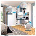 Ver imagem 5 de Quarto Home Office com Guarda Roupas e Bancada de Estudos Alpes Luciane Móveis