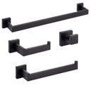 Ver imagem 1 de Kit Acessórios P/ Banheiro Inox Premium 4 Peças Preto Fosco