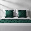 Ver imagem 4 de Peseira Drapeada Veludo Luxo 2,15x0,50m Dupla Face cama casal Verde Escuro