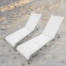 Kit 2 Espreguiçadeiras Reclinável Elegance Branca Alumínio - 1