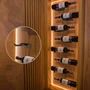 Ver imagem 2 de Conjunto 24 Suportes para Garrafa de Vinho Adegas de Parede em Aço Preto Adega Suspensa Horizontal